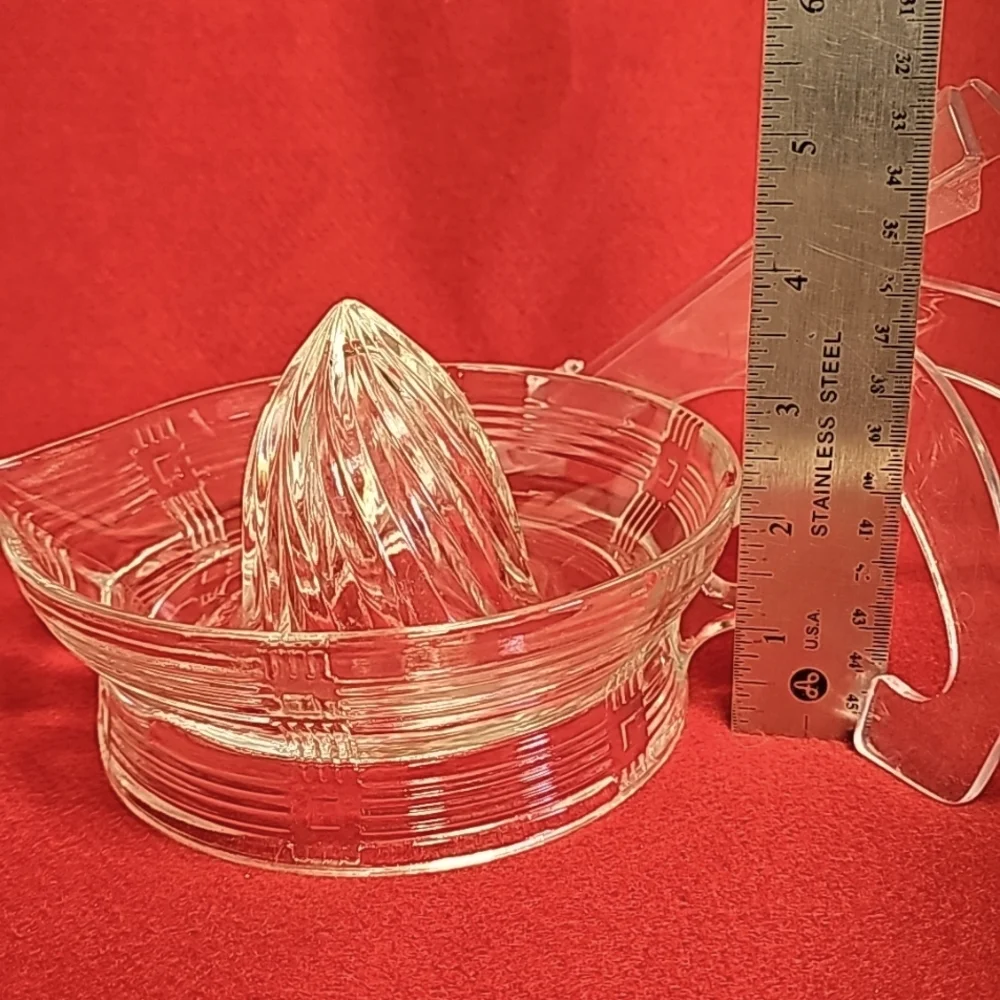 Vintage Antique Hazel Atlas Clear Depression Glass Juice Reamer Citrus Juicer